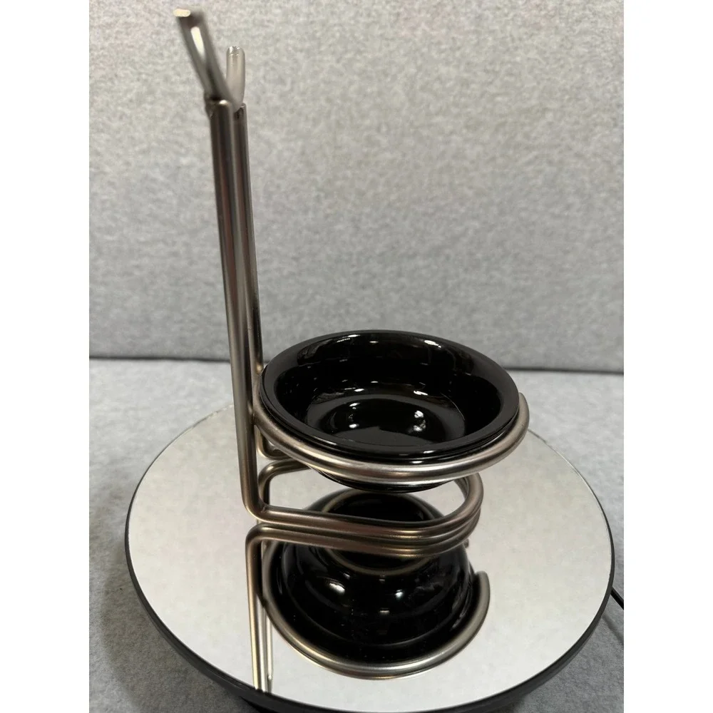 Black Ceramic Spoon Holder w Metal Stand Kitchen Utensil Rest Countertop‎